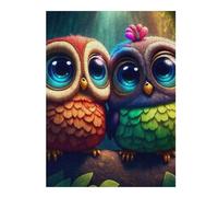 Jigsaw Puzzles for Teenagerss 52x38cm/1000pcs Colorful Owl Duo Puzzle for Adults Hands-on Game Analysis And Logic Parent-child Interaction 52x38cm/1000pcs