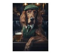 Jigsaw Puzzles for Teenagerss 52x38cm/1000pcs Irish Setter at The Pub Puzzles for Adults Toy Wall Decor But Fun And Humorous Help The Brain Exercise 52x38cm/1000pcs