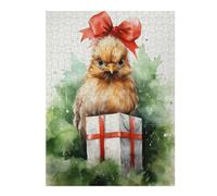 Jigsaw Puzzles for Teenagerss 52x38cm/1000pcs Merry Tiny Chicken Xmas Puzzles for Adults Toy Wall Decor But Fun And Humorous Help The Brain Exercise 52x38cm/1000pcs