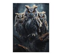 Jigsaw Puzzles for Teenagerss 52x38cm/1000pcs Owl Trio Perched Mystically Puzzle for Adults Hands-on Game Analysis And Logic Parent-child Interaction 52x38cm/1000pcs