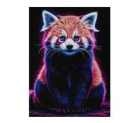 Jigsaw Puzzles for Teenagerss 52x38cm/1000pcs Red Panda Neon Teenagers Puzzles Brain Teaser Game Difficult Hard Help The Brain Exercise 52x38cm/1000pcs