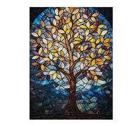 Jigsaw Puzzles for Teenagerss 52x38cm/1000pcs Stained Glass Tree Puzzles for Adults Toy Wall Decor But Fun And Humorous Help The Brain Exercise 52x38cm/1000pcs