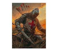 Jigsaw Puzzles for Teenagerss 52x38cm/1000pcs The Fallen Crusader Adult Jigsaw Family Game Pattern Assembly Fun at Home Activities, 52x38cm/1000pcs