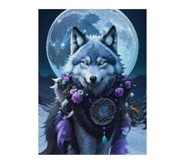 Jigsaw Puzzles for Teenagerss 52x38cm/1000pcs Wolf Dreamscape Jigsaws for Adults Brain Teaser Game Home Decoration Fun Activities at Home 52x38cm/1000pcs