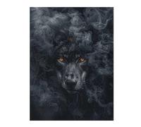 Jigsaw Puzzles for Teenagerss 52x38cm/1000pcs Wolf in Black Smoke Puzzles for Adults Toy Wall Decor But Fun And Humorous Help The Brain Exercise 52x38cm/1000pcs