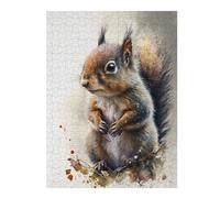 Jigsaw Puzzles for Teenagerss 52x38cm/1000pcsSquirrel Watercolor Sketch Puzzle for Adults Relaxing Games Improve Memory Difficult And Challenge 52x38cm/1000pcs
