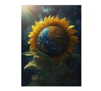Jigsaw Puzzles for Teenagerss 52x38cm/1000pcsSunflower Earth Galaxy Sun Puzzle for Adults Relaxing Games Improve Memory Difficult And Challenge 52x38cm/1000pcs