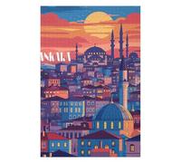 Jigsaw Puzzles for Teenagerss 75x50cm/1000pcs Ankara Twilight Adult Jigsaw Family Game Pattern Assembly Fun at Home Activities, 75x50cm/1000pcs