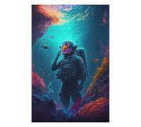Jigsaw Puzzles for Teenagerss 75x50cm/1000pcs Astronaut in An Underwater Paradise Puzzle for Adults Hands-on Game Analysis And Logic Parent-child Interaction 75x50cm/1000pcs