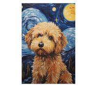Jigsaw Puzzles for Teenagerss 75x50cm/1000pcs Cockapoo Starry Night Dog Puzzle for Adults Relaxing Games Improve Memory Difficult And Challenge 75x50cm/1000pcs