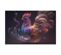 Jigsaw Puzzles for Teenagerss 75x50cm/1000pcs Colorful Cosmic Rooster Adult Jigsaw Relaxing Games Precision Cutting Challenging Game Gifts 75x50cm/1000pcs