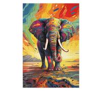Jigsaw Puzzles for Teenagerss 75x50cm/1000pcs Colorful Elephant Painting-1 Jigsaws for Adults Brain Teaser Game Home Decoration Fun Activities at Home 75x50cm/1000pcs