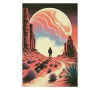 Jigsaw Puzzles for Teenagerss 75x50cm/1000pcs Desert Wanderer Under A Giant Moon Puzzles for Adults Toy Wall Decor But Fun And Humorous Help The Brain Exercise 75x50cm/1000pcs