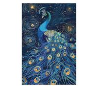 Jigsaw Puzzles for Teenagerss 75x50cm/1000pcs Elegant Peacock in Starry Night Puzzles for Adults Toy Wall Decor But Fun And Humorous Help The Brain Exercise 75x50cm/1000pcs