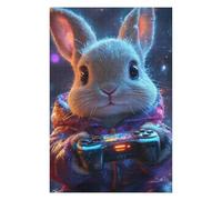 Jigsaw Puzzles for Teenagerss 75x50cm/1000pcs Gaming Bunny with Controller Jigsaw Puzzle Toy Wall Decor Difficult Hard Christmas Birthday Gifts 75x50cm/1000pcs