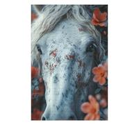 Jigsaw Puzzles for Teenagerss 75x50cm/1000pcs Horse Flower Jigsaw Puzzle Relaxing Games Pattern Assembly Difficult And Challenge 75x50cm/1000pcs