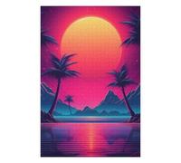 Jigsaw Puzzles for Teenagerss 75x50cm/1000pcs Intense Synthwave Horizon Adult Jigsaw Hands-on Game Enhance Memory Fun Activities at Home 75x50cm/1000pcs