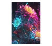 Jigsaw Puzzles for Teenagerss 75x50cm/1000pcs Neon Floral Nightscape Puzzle for Adults Hands-on Game Analysis And Logic Parent-child Interaction 75x50cm/1000pcs