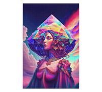 Jigsaw Puzzles for Teenagerss 75x50cm/1000pcs Rainbow Geometry Goddess 3 Adult Jigsaw Toy Wall Decor Staycation Kill Time Fun Activities at Home 75x50cm/1000pcs