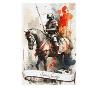 Jigsaw Puzzles for Teenagerss 75x50cm/1000pcs Saint George Adult Jigsaw Hands-on Game Enhance Memory Fun Activities at Home 75x50cm/1000pcs