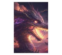 Jigsaw Puzzles for Teenagerss 75x50cm/1000pcs Thunder Dragon in Stormy Sky Puzzles for Adults DIY Toys Improve Memory for Is Ideal As A Gift 75x50cm/1000pcs