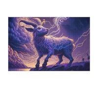 Jigsaw Puzzles for Teenagerss 75x50cm/1000pcs Thundering Goat Mystical Storms Adult Jigsaw Puzzle DIY Toys For Family Fun Fun Activities at Home 75x50cm/1000pcs