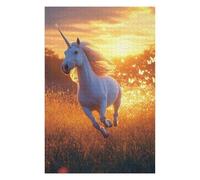 Jigsaw Puzzles for Teenagerss 75x50cm/1000pcs Unicorn Galloping In Golden Field Jigsaw Puzzle Relaxing Games Pattern Assembly Difficult And Challenge 75x50cm/1000pcs