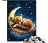Jigsaw Puzzles Fox on The Moon Impossible Jigsaw Puzzles for Adults 50X75CM for Teenagers, Family Game Night, Brain-Challenging Gift Idea