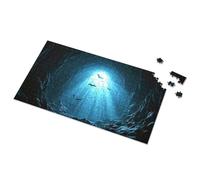 Jigsaw Puzzles Free For Adults Bats Flying Through The Cave Light Picture Puzzle Puzzles For Toddlers 2-4 Jigsaw(500PCS)