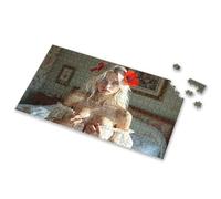 Jigsaw Puzzles Free For Adults Blonde With Red Flowers In Vintage Bedroom Setting Picture Puzzle Toddlers Toys Toddler Toys(500PCS)