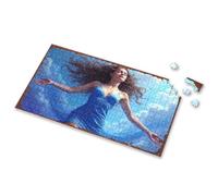 Jigsaw Puzzles Free For Adults Blue Sky Dreams: A Woman In A Flowing Dress Soaring Through The C Picture Puzzle Toddlers Toys Toddler Toys(500PCS)