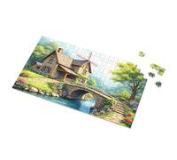 Jigsaw Puzzles Free For Adults Cozy Cottage By The River Picture Puzzle Toys & Games Toys For Boys 4-6(1000PCS)