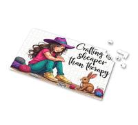 Jigsaw Puzzles Free For Adults Crafting Is Cheaper Than Therapy. Picture Puzzle Toddler Puzzles Ages 2-4 500 Piece Puzzles(500PCS)