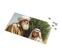 Jigsaw Puzzles Free For Adults Desert Journey: An Elderly Man And Young Boy Share Stories Picture Puzzle Puzzles For Toddlers 2-4 Jigsaw(300PCS)