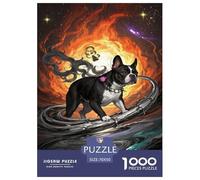 Jigsaw Puzzles French Bulldog 1000 Piece Challenge Toy for Adults,Fantasy Nebula Impossible Jigsaw Puzzles 1000 Pieces Educational Game for Adults Or Families 70x50cm/1000pcs