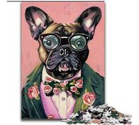Jigsaw Puzzles French Bulldog in A Suit Puzzles for Adults 50X75CM for Teenagers, Couples, And Friends for Birthdays, Christmas
