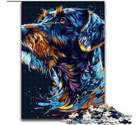 Jigsaw Puzzles German Wirehaired Pointer Dog Art Puzzles for Adults size 26x38cm for Teenagers, Couples, And Friends for Birthdays, Christmas