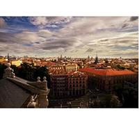 Jigsaw Puzzles Grown Ups Puzzle 1000 Piece Beautiful Madrid City Scene With Cloudy Sky View From Roof High Dynamic Range For Adult Children