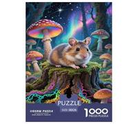 Jigsaw Puzzles Guinea Pig 1000 Piece Challenge Toy for Adults,Fantasy Forest Impossible Jigsaw Puzzles 1000 Pieces Educational Game Home Decoration 38x26cm/1000pcs