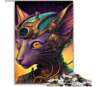 Jigsaw Puzzles Hairless Cat Warrior Wooden Jigsaw 50x75cm Challenging Brain Teaser, Family Activity, Home Decor