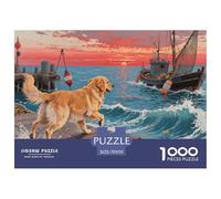 Jigsaw Puzzles Harbor Sunset 1000 Piece Challenge Toy for Adults,Harbor Sunset Impossible Jigsaw Puzzles 1000 Pieces Educational Game Home Decoration 70x50cm/1000pcs