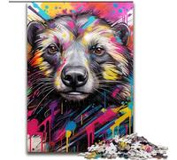 Jigsaw Puzzles Horse Graffiti cardboard Jigsaw 26x38cm Challenging Brain Teaser, Family Activity, Home Decor