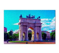 Jigsaw Puzzles Italy Arca Della Pace Milan 500 Piece Jigsaw Puzzle for Adults and Family Travel Gift Souvenir 52x38CM