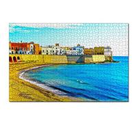 Jigsaw Puzzles Italy Gallipoli_ 500 Piece Jigsaw Puzzle for Adults and Family Travel Gift Souvenir 52x38CM