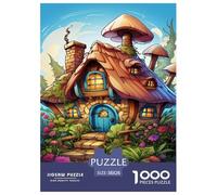 Jigsaw Puzzles Mountain Village Cottage 1000 Piece Challenge Toy for Adults,Dreamy Home Impossible Jigsaw Puzzle 1000 Piece Educational Game for Adults Or Families 38x26cm/1000pcs