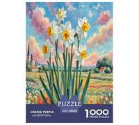 Jigsaw Puzzles Narcissus Flower Spring Challenging Home Decor Impossible Hard Flower Stress Relief Toy 1000 Pieces for Boys Girls 38x26cm/1000pcs