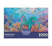 Jigsaw Puzzles Octopus Tentacle Pattern Challenging Birthday Gift Family Animal Fun And Challenging Activity 1000 Piece for Kids And Adults 38x26cm/1000pcs