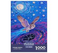 Jigsaw Puzzles Owl Abstract Art Challenging Intellectual Game Family Animal Development Toys 1000 Piece for Kids And Adults 38x26cm/1000pcs