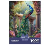 Jigsaw Puzzles Peacock Feather Art Challenging Home Decor Impossible Hard Animal Fun And Challenging Activity 1000 Piece for Adults And Families 70x50cm/1000pcs