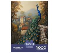 Jigsaw Puzzles Peacock Feather Art Challenging Intellectual Game Impossible Hard Animal Stress Relief Toy 1000 Piece for Men Women Olders Seniors 38x26cm/1000pcs
